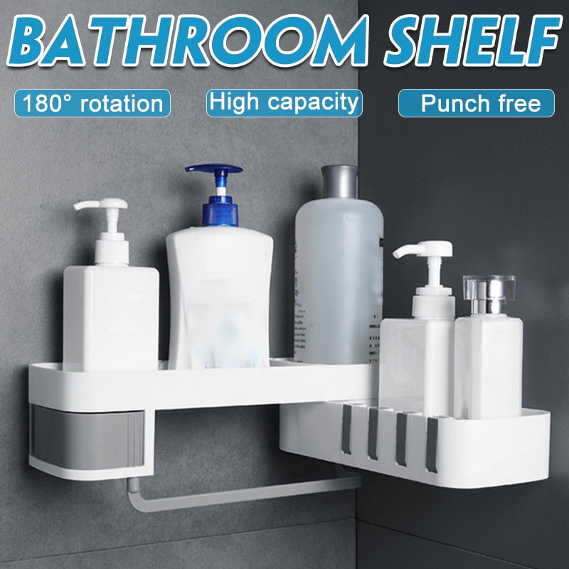 Rotating Shelf Bathroom Organizer Rack Everything Bathroom