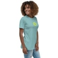 thumbnail image 5 of Floral Women's Relaxed T-Shirt, Women Tshirt Graphic,  Women T Shirts Short Sleeve  (Heather Blue Lagoon, XL), 5 of 6