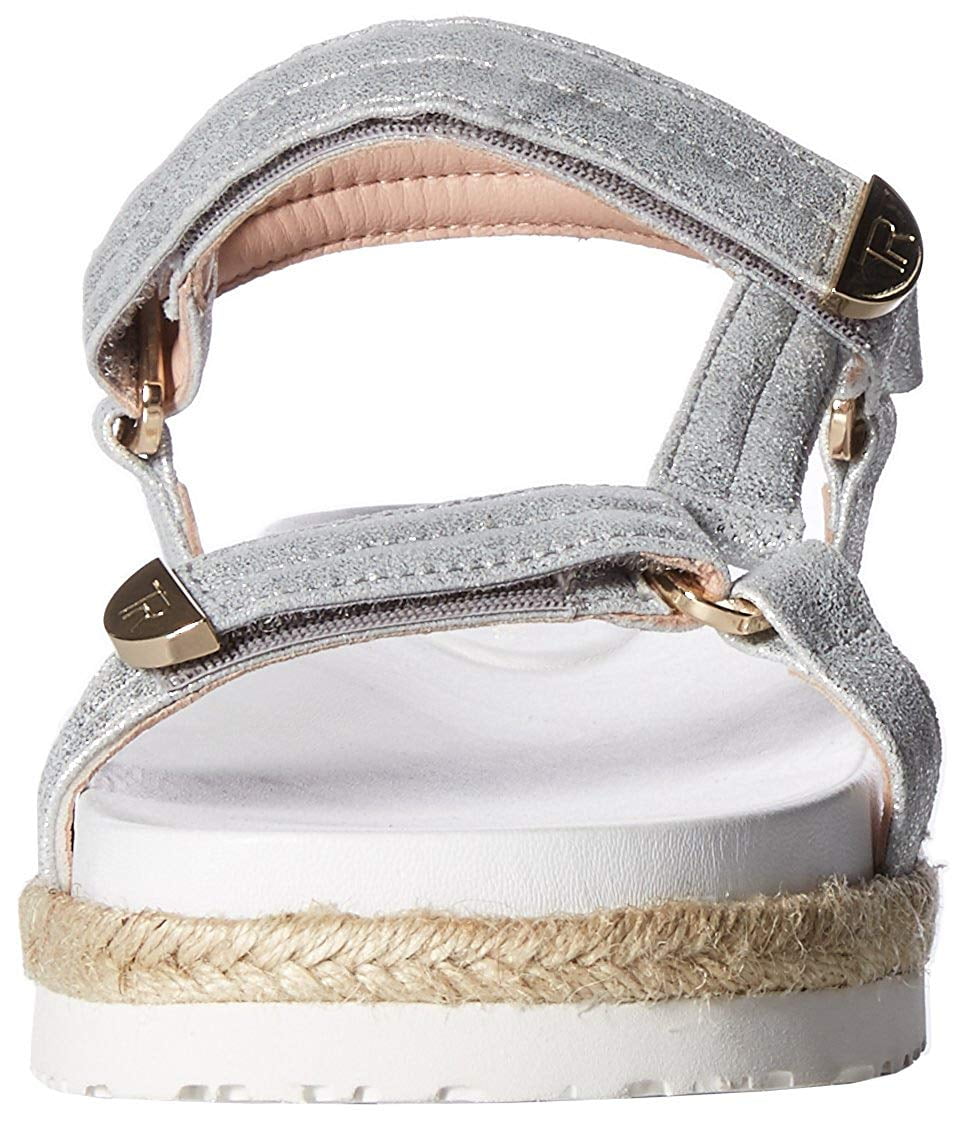 Taryn Rose Womens Lydia Metallic Nappa Flat Sandal