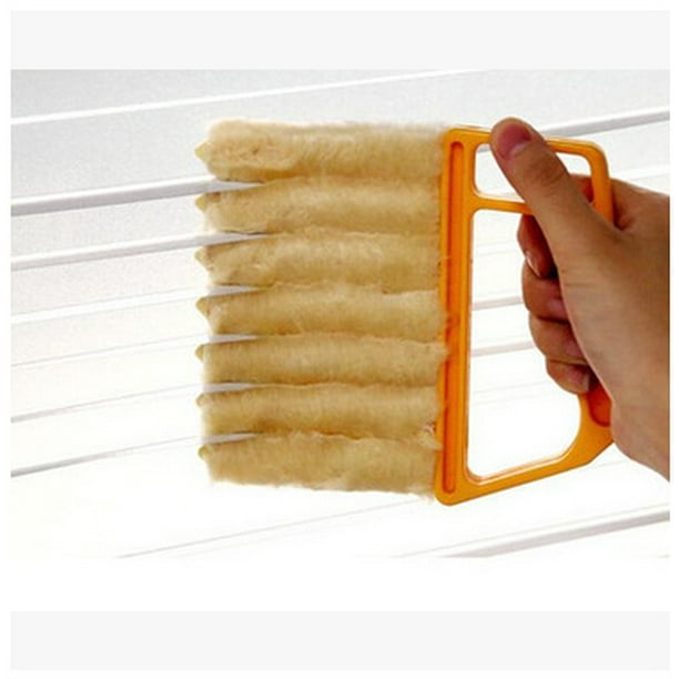 Cepillo limpiador de persianas, cepillo limpiador de cortinas, cepillo limpiador de ventanas venecianas extraíble y lavable