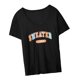 thumbnail image 4 of Camiseta de mujer con cuello redondo, transpirable, elegante, holgada, suave y cómoda, Top, ropa de calle para primavera y verano, camiseta básica XL Yinane camiseta de mujer, 4 of 8