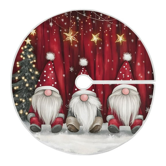 Ryvnso Christmas Tree Skirt Christmas Gnomes Xmas Tree Skirts Ornament Home Decorations 35.4"