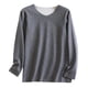 thumbnail image 2 of Ropa interior térmica para hombre, blusa informal de moda, cómoda, de manga larga, lisa, con cuello en V, pijama, ropa interior térmica, blusa de poliéster para hombre, 2 of 9