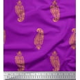 thumbnail image 1 of Soimoi Purple Cotton Duck Fabric Yellow Paisley Print Fabric by the Yard 42 Inch Wide, 1 of 1