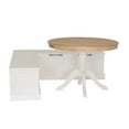 thumbnail image 3 of Riverbay Furniture Table d'Angle et Ronde de Rangement Blanche Sans Dossier en Bois Naturel, 3 of 15