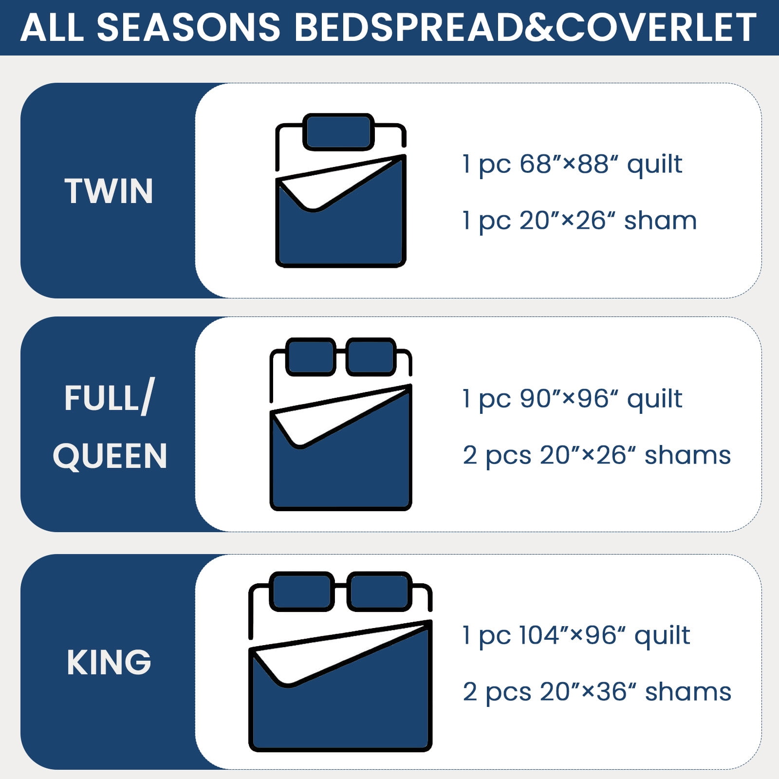 Quilt Set Queen Size - Lightweight Quilts Summer Bedspreads for All Season 3 Piece (1 Quilt, 2 Pillow Shams) - White