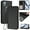 Black, variant on Decase Solid Wallet Case for Samsung Galaxy Note 20,Rugged 3 Card Slots Kickstand Folio Cover,Shockproof TPU+Leather Hybrid Magnetic Closure Protective Flip Cover for Note 20,Black