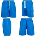thumbnail image 2 of iBerryNY Mens Swim Trunks Quick Dry Cargo Shorts w/ Mesh Lining, 2 Pairs, Blue/Olive, X-Large, 2 of 4