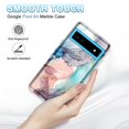 thumbnail image 3 of Casetego for Google Pixel 6A Case,[5 in 1] with 2 Pack Screen Protector + 2 Pack Camera Lens Protector,Marble Pattern Full Body Rugged Shockproof Protective Cover,Blue Gray, 3 of 8
