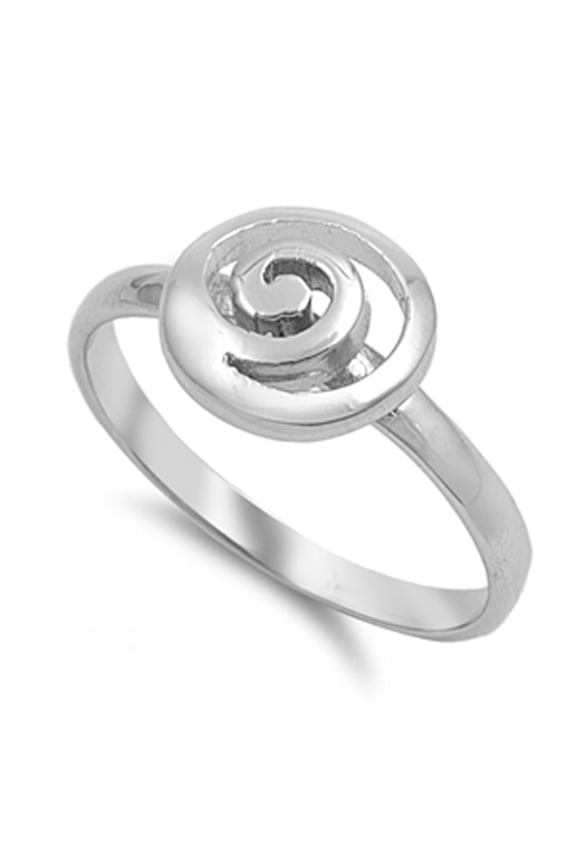 Wide Spiral Friendship Fun Ring .925 Sterling Silver Band Jewelry Female Male Unisex Size 6