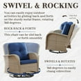 thumbnail image 2 of PARKWELL Outdoor Patio Swivel Glider Chair Wicker High Back Swivel Rocking Lounge Chair with Cushion for Backyard Deck Porch,Navy, 2 of 5