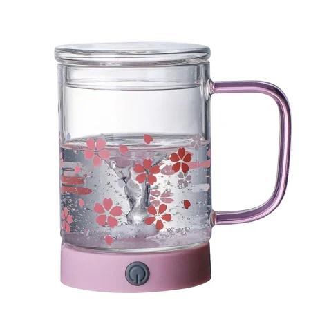 

USB Rechargeable Automatic Stirring Magnetic Mug Glass Heat Resistant Travel Tea Cup Electric Smart Mixing Milk Coffee Cups
