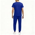 thumbnail image 4 of Garbnen Scrubs for Women and Men Unisex Stretch Zipper Short Sleeve Top and Elastic Waist Pant Nurse Uniform with Pocket, 4 of 5