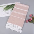 thumbnail image 4 of Serviette de Plage Turque Antiadhésive Design Rayé Sable pour Adultes Sauna Extérieur Châle, 4 of 5