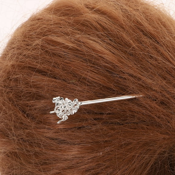 Masteelf 4 Pcs Sticks Floral Hair Pins Hairpin Miss 14.50X1.00X1.00CM Golden