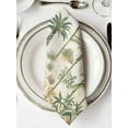 thumbnail image 2 of nqOlkjepod Beach Palm Cloth Napkins Set of 8 Reusable Dinner Napkins, Summer Green Coconut Tree Leaf Cocktail Napkin Washable Table Napkins for Wedding/Holiday Party/Baby Shower 20"x20", 2 of 8