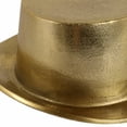 thumbnail image 6 of Figurine Metal and Aluminum Boho Glam Hat Design 8" Gold Metallic Decorative Accent for Home Office Living Room Decor, 6 of 12
