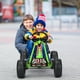 Gymax Enfants Pédale Aller Kart 4 Roues Ride sur les Jouets W / Siège Réglable et Frein à Main Vert – image 5 sur 10