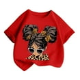 thumbnail image 3 of Ensemble de Pyjama 3 T-Shirts pour Filles Shorts Enfants Filles Mignon Mode Imprimé Col Rond Manches Courtes Tee-Shirt Décontracté d'Été, 3 of 5