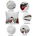 thumbnail image 5 of Christmas Decorative Throw Pillow Covers 16x16 Inch Set of 2 Snowman Pillow Cases for Couch, Gray Merry Christmas Tree Cushion Case for Living Room Bedroom Bed Car Chair, 5 of 8