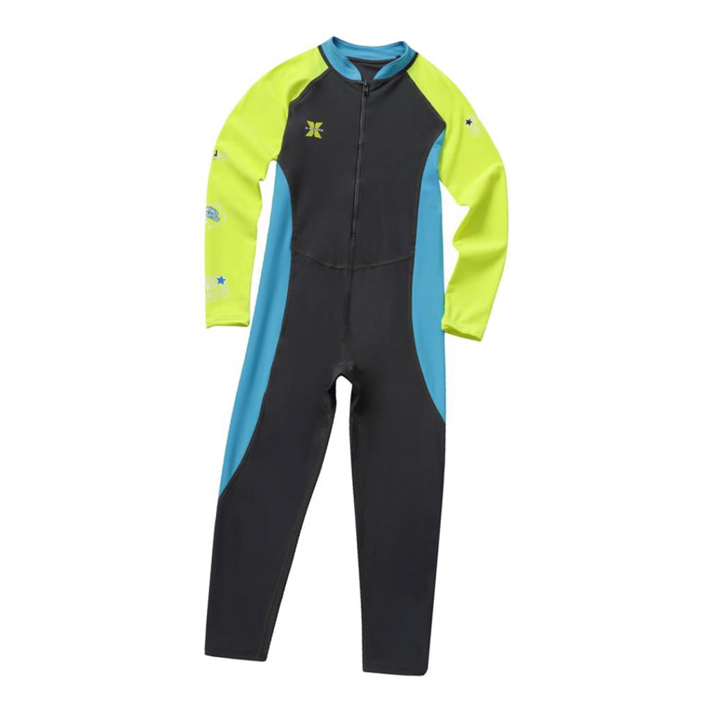 Details about   Kids Youth Children Wetsuit Keep Warm Full Body Long Sleeve Front Zip Swimsuit 