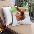 thumbnail image 1 of Ahgly Company Animals Chicken Coussin Extérieur, 18 Pouces par 18 Pouces, 1 of 6