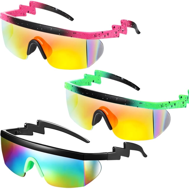 Gafas de sol Frienda Neon Retro Semi Rimless de los años 80 y 90 para hombre y mujer