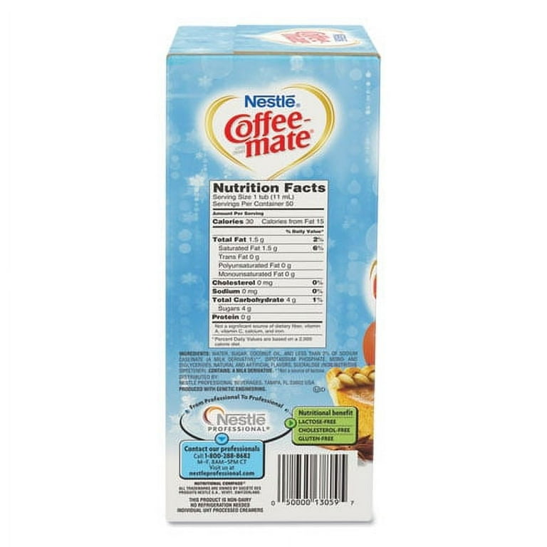 Liquid Coffee Creamer, Pumpkin Spice, 0.38 oz Mini Cups, 50/Box, 4 Boxes/Carton, 200 Total/Carton Liquid Coffee Creamer, Pumpkin Spice, 0.38 oz Mini Cups, 50/Box, 4 Boxes/Carton, 200 Total/Carton