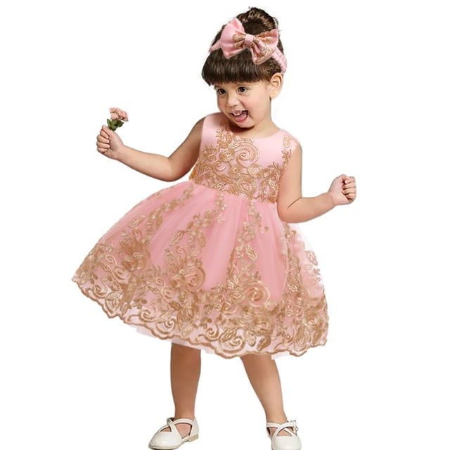 Vestido de princesa popular con lazo de lentejuelas y encaje a juego de colores, falda de malla bordada, vestido para niños