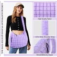 thumbnail image 3 of Quilted Puffer Tote Bag Purse Puffy Crossbody Shoulder Bag,Lightweight Nylon Hobo Bag Puffer Carryall Bag for Women Girl, 3 of 5