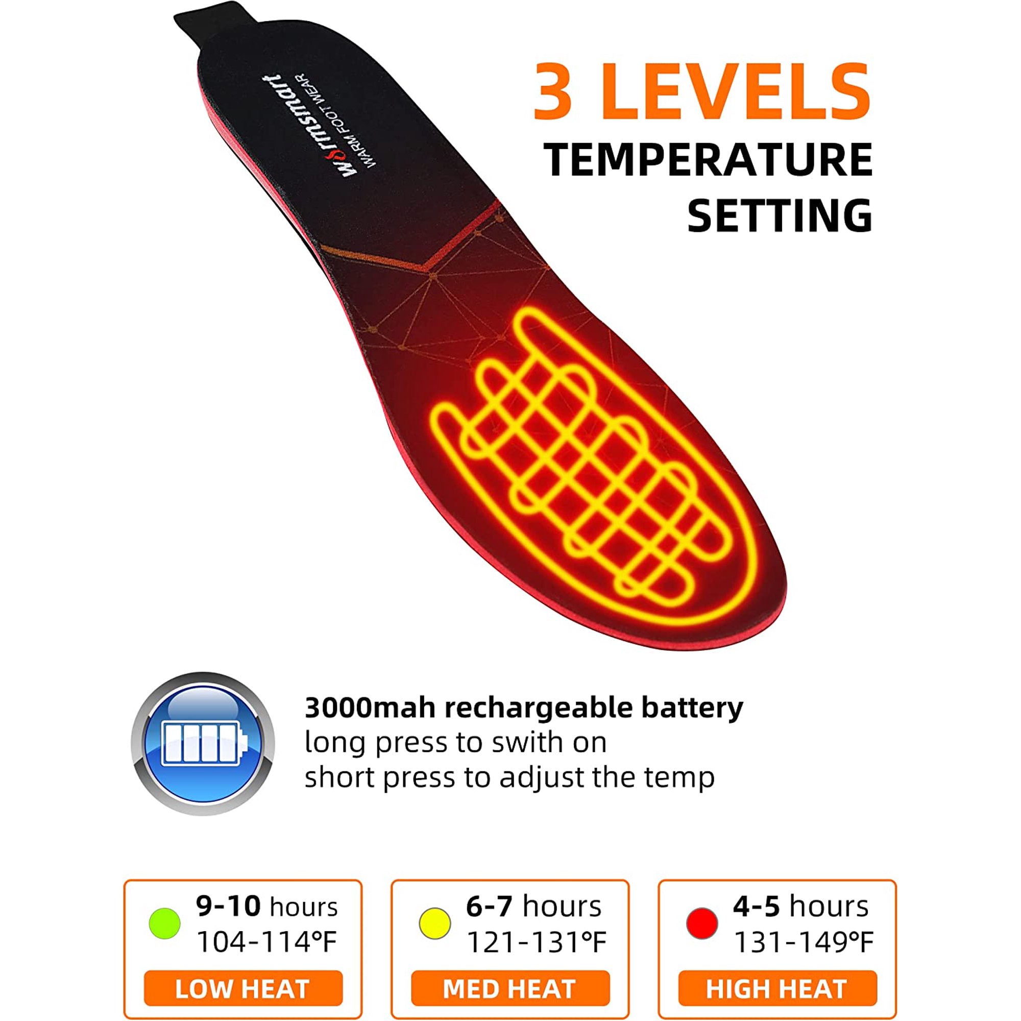 Semelles Chauffantes Électriques USB Découpables – Chaleur Confortable Pour Pieds Froids (Plusieurs Tailles Semelles Chauffantes Électriques USB Découpables – Chaleur Confortable Pour Pieds Froids (Plusieurs Tailles