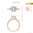 thumbnail image 5 of ANGARA Natural Solitaire 1.35 ct Aquamarine Split Shank Engagement Ring in 14K Rose Gold for Women (Size-8x6mm) | March Birthstone, Anniversary, Jewelry Gift for Women | Natural Aquamarine Ring, 5 of 10