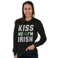 thumbnail image 4 of Kiss Me Im Irish Classic Saint Pattys Long Sleeve TShirt Men Women Brisco Brands S, 4 of 6