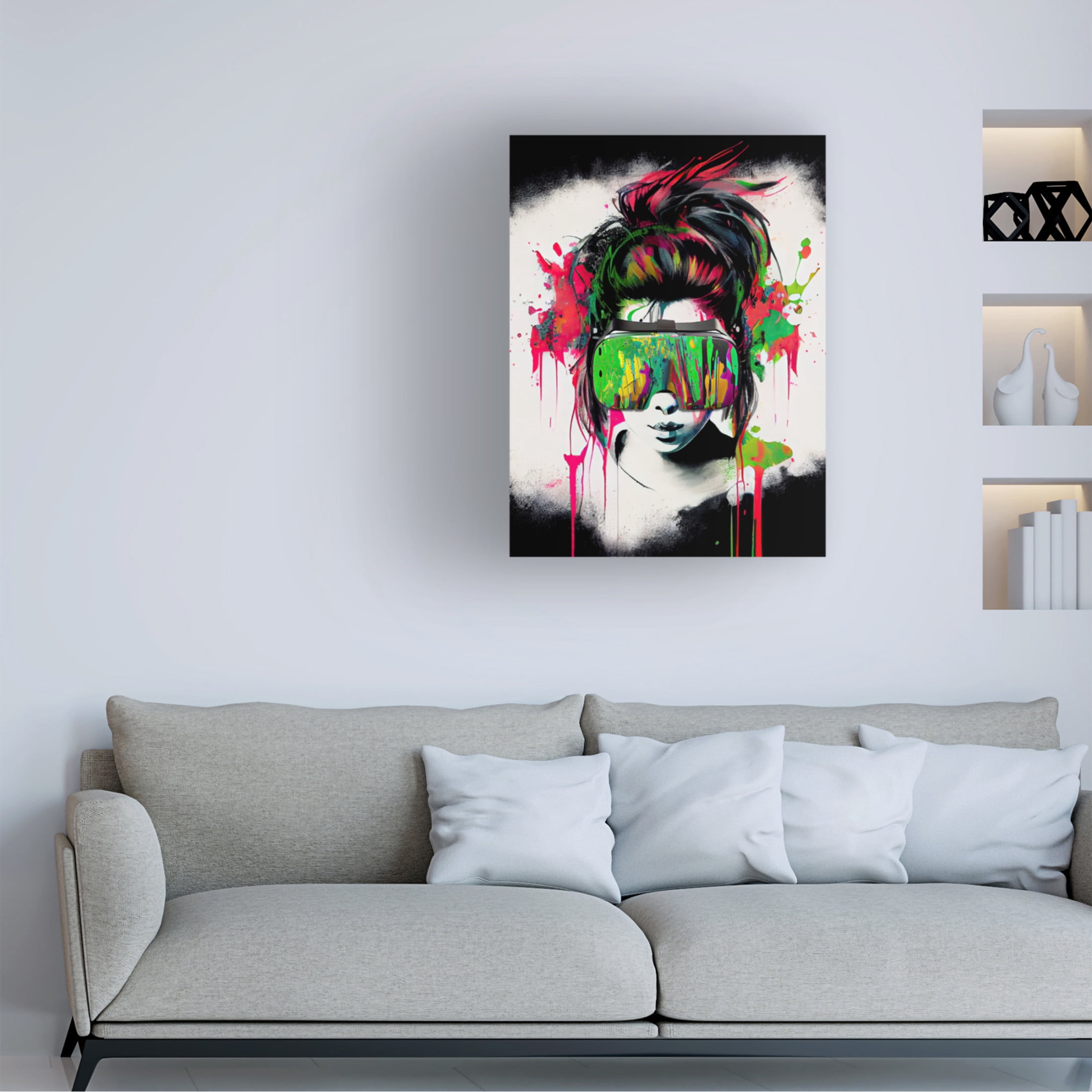 Canvas Wall Art - Sasha 'Game Boss II' Wall Art for Living Room, Bedroom, or Office Décor by Trademark Fine Art - 35 x 47 Inches