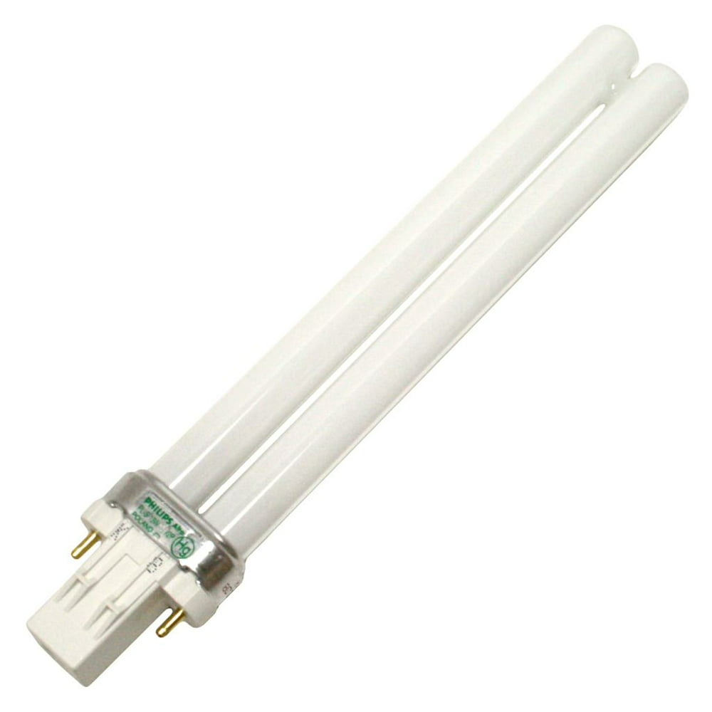 Philips 13w Single Tube 2-Pin GX23 3500K White Fluorescent Light Bulb .