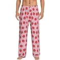 thumbnail image 2 of Goofa Hand Drawn Strawberry Printed Soft Pajama Pants for Men, Wide Leg Comfy Casual Lounge Yoga Pants-Medium, 2 of 9
