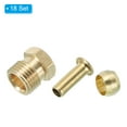 thumbnail image 3 of 6mm ID 4mm OD Tube Compression Assortment Kit, 18 Set Brass Compression Sleeve Ferrule & Insert & Nut, 3 of 5