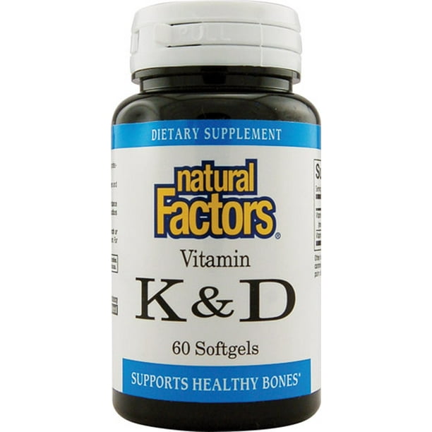 Natural Factors Vitamin K & D 60 Softgels