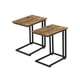 thumbnail image 1 of 2 x Mesa Auxiliar con Ruedas 50 x 35 x 60 cm para Salón Sofá Cama Dormitorio de Café Estilo Vintaje Retro Mesita Lateral Ordenador de Madera, 1 of 5