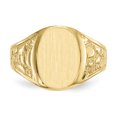 thumbnail image 4 of 14k Yellow Gold 14.5x11.0mm Mens Signet Ring Man   For Dad Mens  For Him, 4 of 9