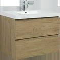 thumbnail image 4 of Canddidliike 42" Floating Bathroom Vanity, Modern Wall-Mounted Bathroom Storage Vanity Cabinet with Resin Top Basin and Soft Close Drawers, Natural Oak, 4 of 13