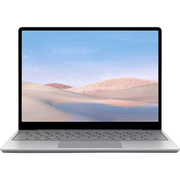 Restored Microsoft Surface Laptop Go 12.4" Screen, Core i5-1035G1, 1GHz, 16GB RAM, 256GB SSD Hard Drive - Platinum (Refurbished)
