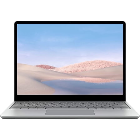 Restored Microsoft Surface Laptop Go 12.4" Screen, Core i5-1035G1, 1GHz, 16GB RAM, 256GB SSD Hard Drive - Platinum (Refurbished)