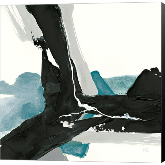 Great Art Now Black and Teal III by Chris Paschke Canvas Wall Art