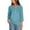 Light Blue 3/4 Sleeve Tshirts, variant on Htigea Women 3/4 Length Sleeve T Shirts Casual Notch V Neck Tunic Tee Solid Color Button Pullover Loose Fit Tshirt Hot Pink,M