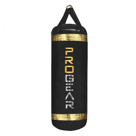 Progear 4FT XL 150LB MMA Boxing Muay Thai Heavy Punching Bag Black Gold Made in USA Filled