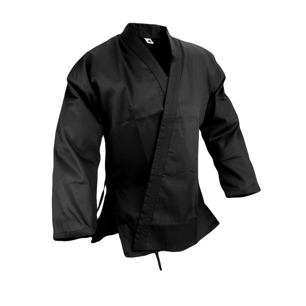 New Martial Arts 7.5 oz Top Only Karate Light Weight Uniform Black Gi