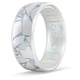 thumbnail image 1 of Enso Rings Anillos de silicona clásicos grabados - Diseño cómodo y flexible - 8 mm de ancho 2,16 de espesor - Glaciar - Perla/Ocean Mist - Tamaño 3, 1 of 1