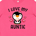 thumbnail image 4 of Inktastic I Love My Auntie with Cute Penguin and Hearts Youth T-Shirt, 4 of 5