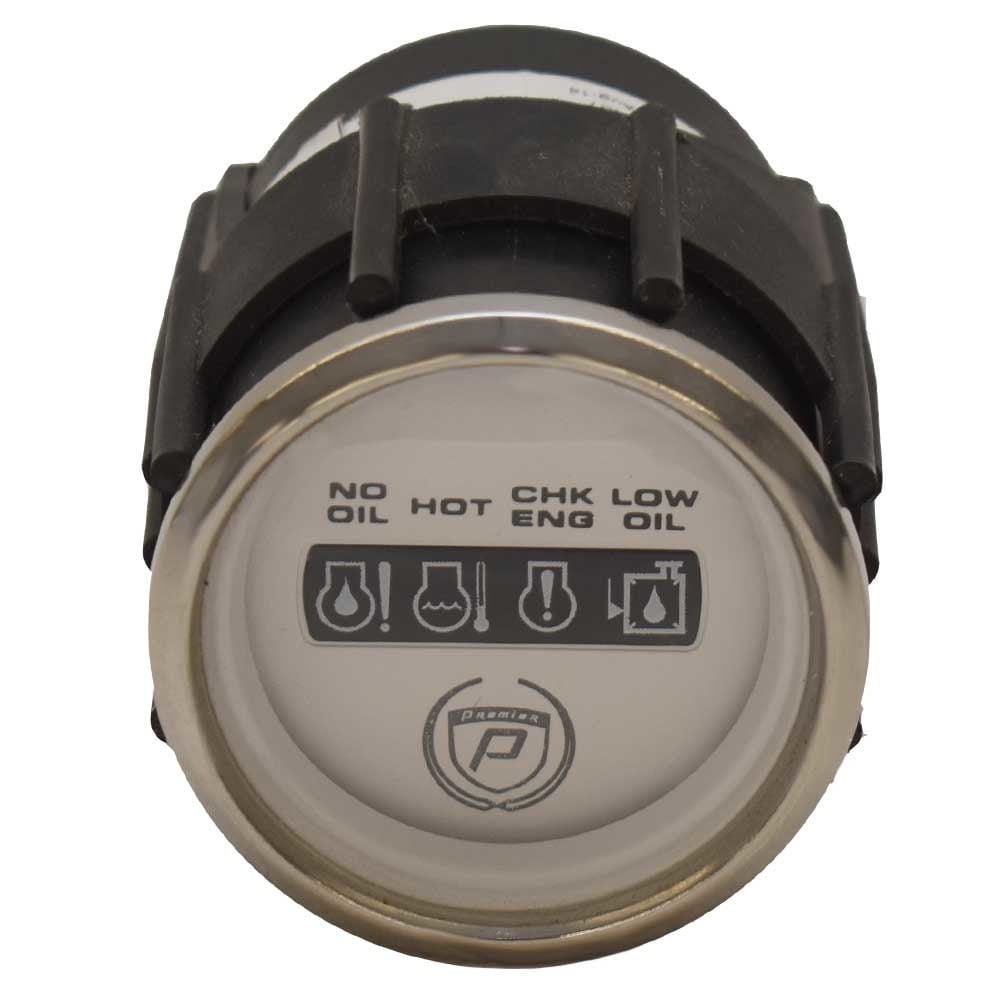 Premier Pontoon Boat Systems Check Gauge GPK618A Faria 2 Inch White